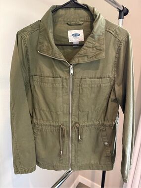 Old Navy Olive Green Drawstring Utility Jacket